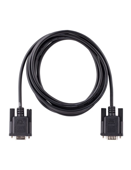 StarTech.com Cavo Seriale Null Modem RS232 da 3 m - Cavo Seriale Crossover con Schermatura in Alluminio - Cavo COM Connettore
