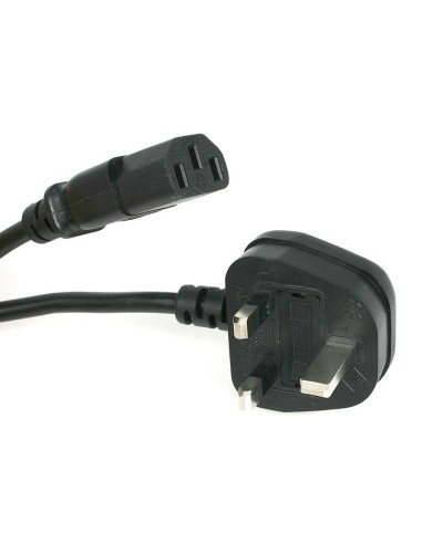 StarTech.com Cavo di alimentazione per PC da BS 1363 a C13 1m, Cavo di alimentazione AC del Regno Unito 18AWG, 10A 250V, cavo