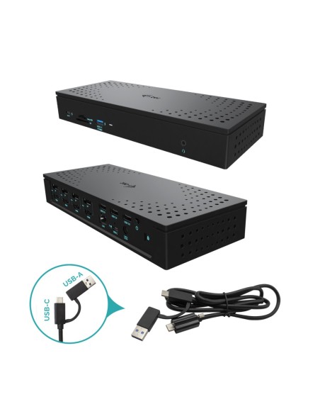 i-tec Universal USB 3.0 USB-C Thunderbolt, Quattro 4K Display Docking Station + Power Delivery 100W
