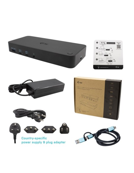 i-tec USB 3.0   USB-C   Thunderbolt, 3x 4K Docking Station + Power Delivery 100W