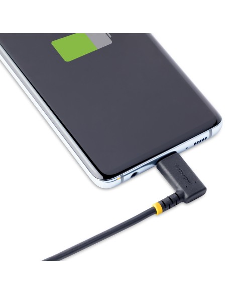 StarTech.com Cavo da USB-A a USB-C a 90° da 1m - Cavetto di Ricarica Veloce USB Tipo C per uso intensivo - Cavo Dati da USB 2.0