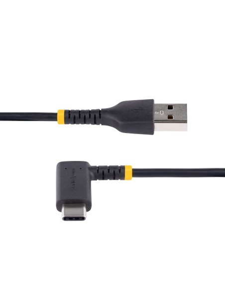 StarTech.com Cavo da USB-A a USB-C a 90° da 30cm - Cavetto di Ricarica Veloce USB Tipo C per uso intensivo - Cavo Dati da USB