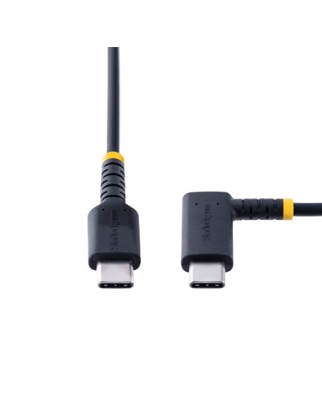 StarTech.com Cavo di Ricarica USB-C a 90° da 2m - Cavetto di Ricarica Veloce USB Tipo-C per uso intensivo - Cavo Dati USB 2.0