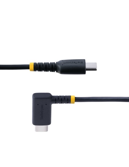 StarTech.com Cavo di Ricarica USB-C a 90° da 30cm - Cavetto di Ricarica Veloce USB Tipo-C per uso intensivo - Cavo Dati USB 2.0