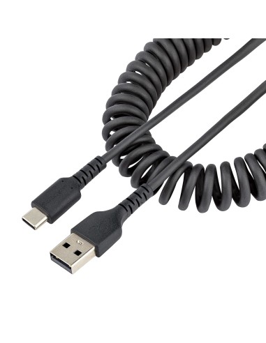 StarTech.com Cavo USB C Ricarica Veloce da 50cm Cavetto USB tipo C 2.0 Spiralato di Alimentazione e Sincronizzazione Cavo