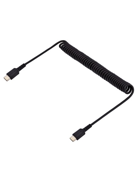 StarTech.com Cavo USB C Ricarica Veloce da 1m Cavetto USB tipo C 2.0 Spiralato di Alimentazione e Sincronizzazione Resistente
