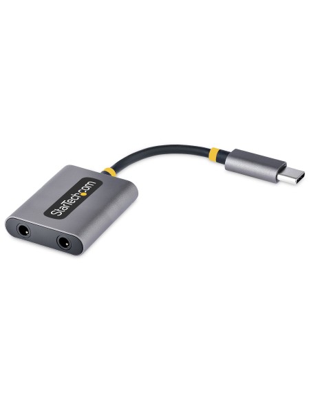StarTech.com Adattatore USB-C a Jack 3.5mm - Splitter USB Type C per 2 Cuffie con Microfono - Scheda Audio Esterna USB C con 2