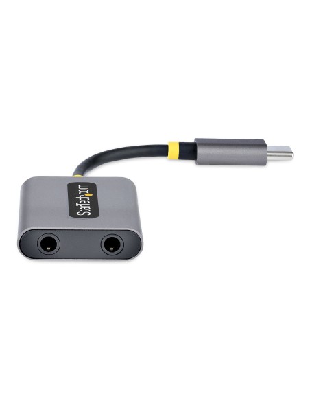 StarTech.com Adattatore USB-C a Jack 3.5mm - Splitter USB Type C per 2 Cuffie con Microfono - Scheda Audio Esterna USB C con 2