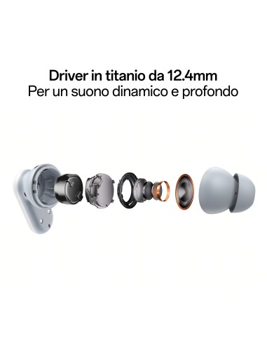 OPPO Enco Buds2 Pro Auricolari True Wireless, Autonomia 38h, Driver da 12.4mm, Bluetooth 5.3, Raggio 10m, Controlli Touch,