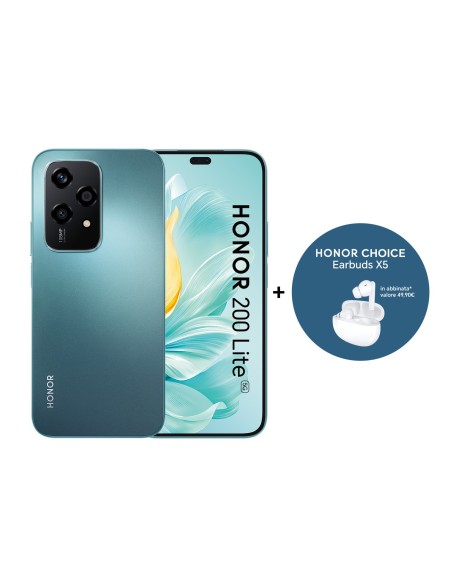 Honor N Series 200 Lite 5G + Earbuds X5 17 cm (6.7") Doppia SIM Android 14 USB tipo-C 8 GB 256 GB 4500 mAh Blu