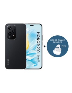 Honor N Series 200 Lite 5G + Earbuds X5 17 cm (6.7") Doppia SIM Android 14 USB tipo-C 8 GB 256 GB 4500 mAh Nero