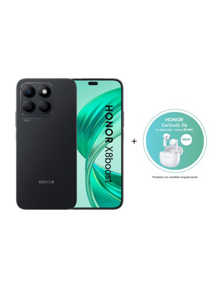 Honor X8boost + Earbuds X6 17 cm (6.7") Doppia SIM Android 13 4G USB tipo-C 8 GB 256 GB 4500 mAh Nero