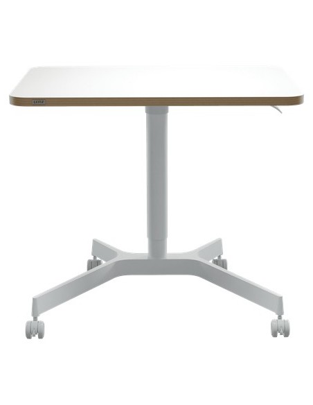 Leitz 65360001 piano di scrivania per computer Forma quadrata Alluminio Bianco