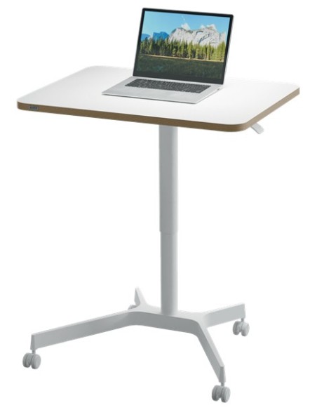 Leitz 65360001 piano di scrivania per computer Forma quadrata Alluminio Bianco