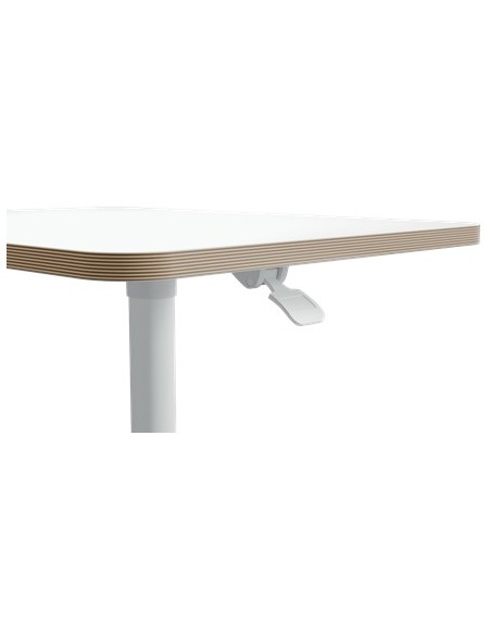 Leitz 65360001 piano di scrivania per computer Forma quadrata Alluminio Bianco