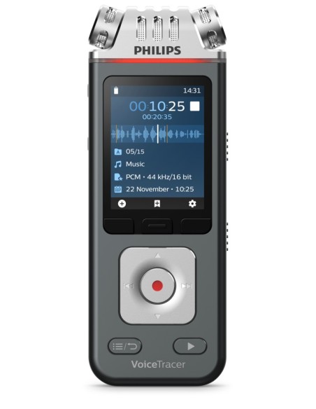 Philips VoiceTracer Nero, Grigio