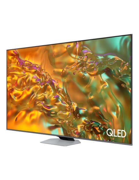 Samsung Q80D TV QLED 4K 55” QE55Q80DATXZT Smart TV Wi-Fi Eclipse Silver 2024, Processore NQ4 AI GEN2, 4K AI Upscaling, Simple