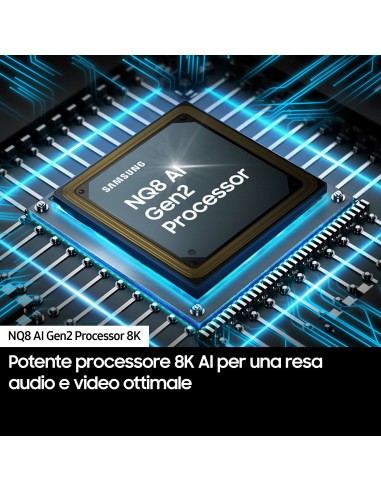 Samsung Smart TV 65” QE65QN800DTXZT Neo QLED 8K Mini LED Graphite Black 2024, Processore NQ8 AI GEN2, 8K AI Upscaling, Infinity