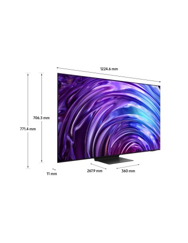 Samsung TV OLED 4K 55" QE55S95DATXZT Smart TV Wi-Fi Graphite Black 2024, Processore NQ4 AI GEN2, OLED Glare Free, Infinity One