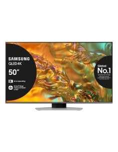 Samsung Q80D TV QLED 4K 50” QE50Q80DATXZT Smart TV Wi-Fi Eclipse Silver 2024, Processore NQ4 AI GEN2, 4K AI Upscaling, Simple