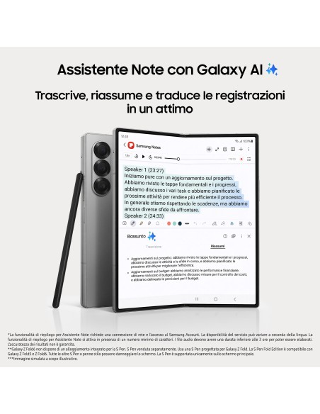 Samsung Galaxy Z Fold6 Smartphone AI, 256GB, RAM 12GB, Display 6,3" 7,6" Dynamic AMOLED 2X, Navy