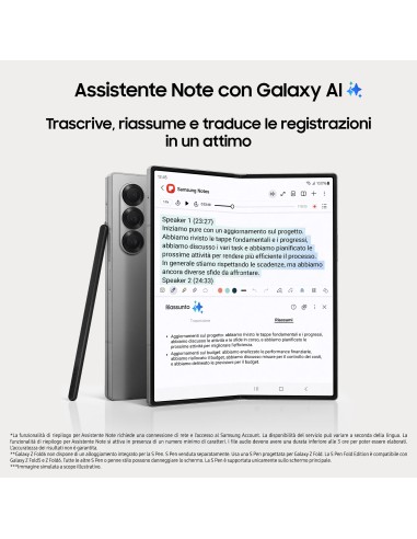 Samsung Galaxy Z Fold6 Smartphone AI, 256GB, RAM 12GB, Display 6,3" 7,6" Dynamic AMOLED 2X, Silver Shadow