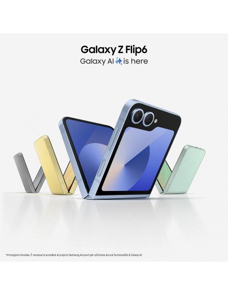 Samsung Galaxy Z Flip6 Smartphone AI, 256GB, RAM 12GB, Display 3,4" SAMOLED 6,7" Dynamic AMOLED 2X, Silver Shadow