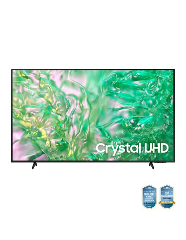 Samsung TV Crystal UHD 4K 85” UE85DU8070UXZT Smart TV Wi-Fi Black 2024, Processore Crystal 4K, 4K Upscaling, AirSlim Design,