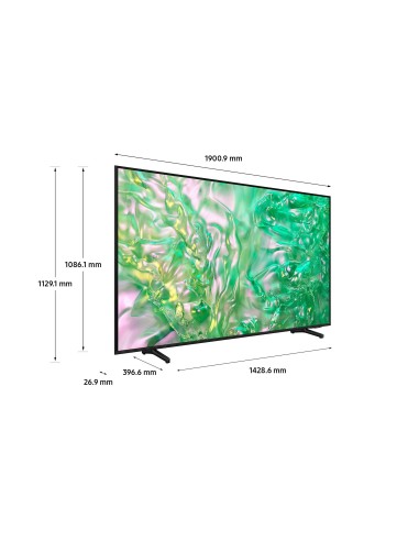 Samsung TV Crystal UHD 4K 85” UE85DU8070UXZT Smart TV Wi-Fi Black 2024, Processore Crystal 4K, 4K Upscaling, AirSlim Design,