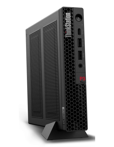 Lenovo ThinkStation P3 Tiny Intel® Core™ i7 i7-14700T 32 GB DDR5-SDRAM 1 TB SSD NVIDIA T400 Windows 11 Pro Mini PC Stazione di