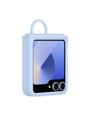 Samsung Galaxy Z Flip6 Silicone Case with Ring Blu
