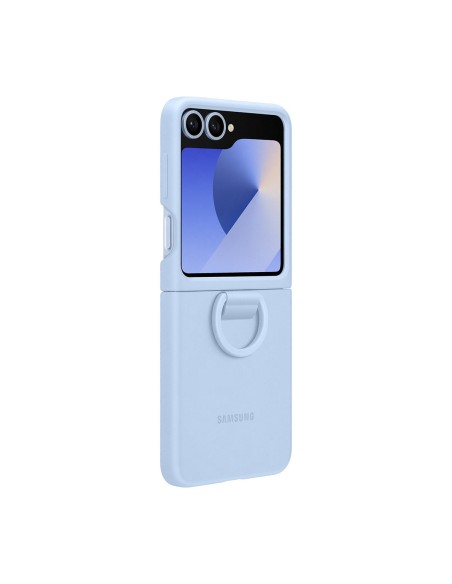 Samsung Galaxy Z Flip6 Silicone Case with Ring Blu Samsung Galaxy Z Flip6 Silicone Case with Ring Blu