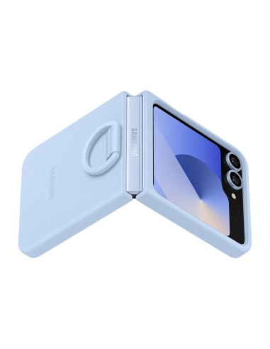 Samsung Galaxy Z Flip6 Silicone Case with Ring Blu