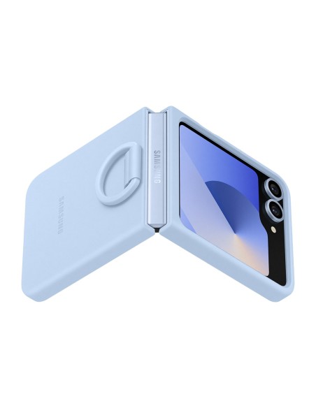 Samsung Galaxy Z Flip6 Silicone Case with Ring Blu Samsung Galaxy Z Flip6 Silicone Case with Ring Blu