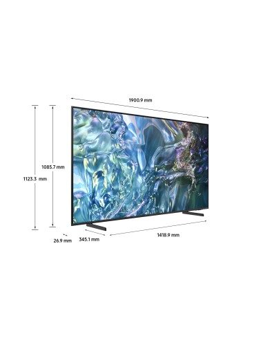 Samsung Q60D TV QLED 4K 85” QE85Q60DAUXZT Smart TV Wi-Fi Titan Gray 2024, Quantum Processor Lite 4K, 4K Upscaling, AirSlim