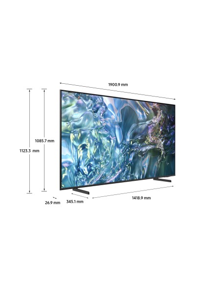 Samsung Q60D TV QLED 4K 85” QE85Q60DAUXZT Smart TV Wi-Fi Titan Gray 2024, Quantum Processor Lite 4K, 4K Upscaling, AirSlim