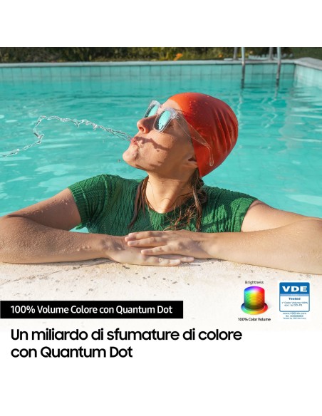 Samsung Q60D TV QLED 4K 75” QE75Q60DAUXZT Smart TV Wi-Fi Titan Gray 2024, Quantum Processor Lite 4K, 4K Upscaling, AirSlim