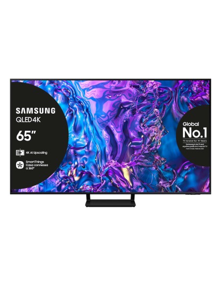 Samsung Q70D TV QLED 4K 65” QE65Q70DATXZT Smart TV Wi-Fi Black 2024, Quantum Processor 4K, 4K AI Upscaling, AirSlim Design, OTS