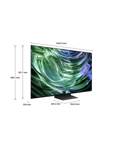 Samsung TV OLED 4K 65” QE65S90DATXZT Smart TV Wi-Fi Graphite Black 2024, Processore NQ4 AI GEN2, Self-illuminating pixels,