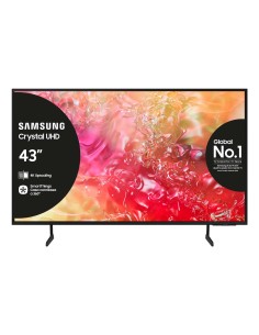 Samsung TV Crystal UHD 4K 43” UE43DU7170UXZT Smart TV Wi-Fi Black 2024, Processore Crystal 4K, 4K Upscaling, Slim Look Design,