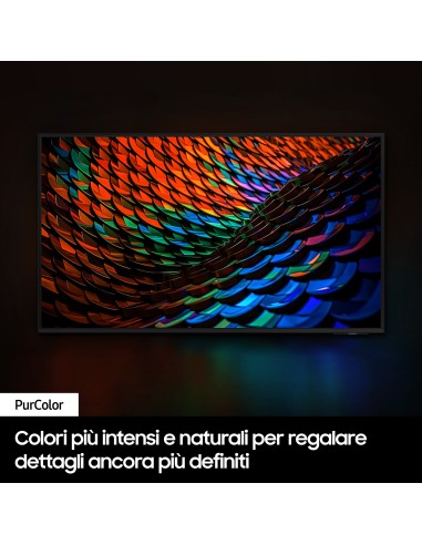 Samsung TV Crystal UHD 4K 43” UE43DU7170UXZT Smart TV Wi-Fi Black 2024, Processore Crystal 4K, 4K Upscaling, Slim Look Design,