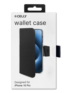 Celly WALLY1079 custodia per cellulare 16 cm (6.3") Custodia a borsellino Nero 2