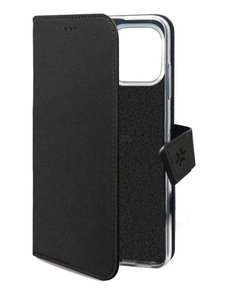 Celly WALLY1079 custodia per cellulare 16 cm (6.3") Custodia a borsellino Nero