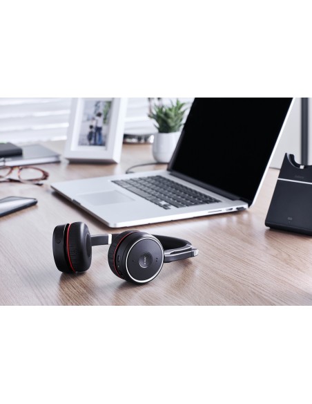 Jabra Evolve 75 Auricolare Wireless A Padiglione Ufficio Bluetooth Nero, Rosso