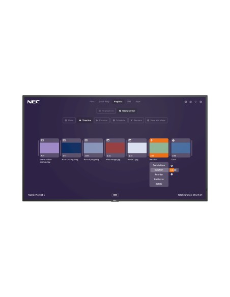 NEC MultiSync M551-MPi4 139,7 cm (55") LCD 500 cd m² 4K Ultra HD Nero Processore integrato 24 7