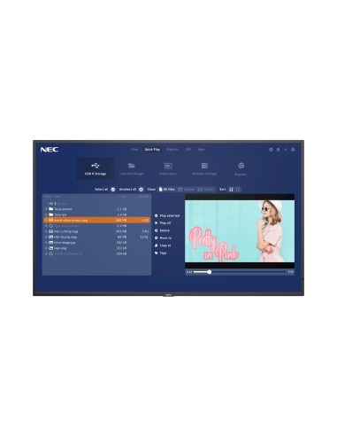 NEC MultiSync M551-MPi4 139,7 cm (55") LCD 500 cd m² 4K Ultra HD Nero Processore integrato 24 7