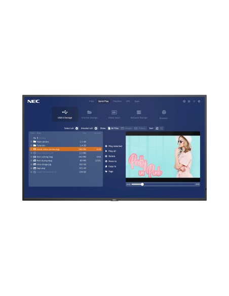 NEC MultiSync M551-MPi4 139,7 cm (55") LCD 500 cd m² 4K Ultra HD Nero Processore integrato 24 7