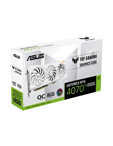 ASUS TUF Gaming TUF-RTX4070TIS-O16G-BTF-WHITE NVIDIA GeForce RTX 4070 Ti SUPER 16 GB GDDR6X
