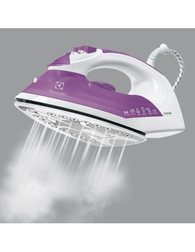 Electrolux EDB1670 ferro da stiro Ferro da stiro a secco e a vapore Piastra in Ceramica 2200 W Lavanda, Bianco