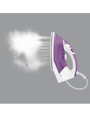 Electrolux EDB1670 ferro da stiro Ferro da stiro a secco e a vapore Piastra in Ceramica 2200 W Lavanda, Bianco